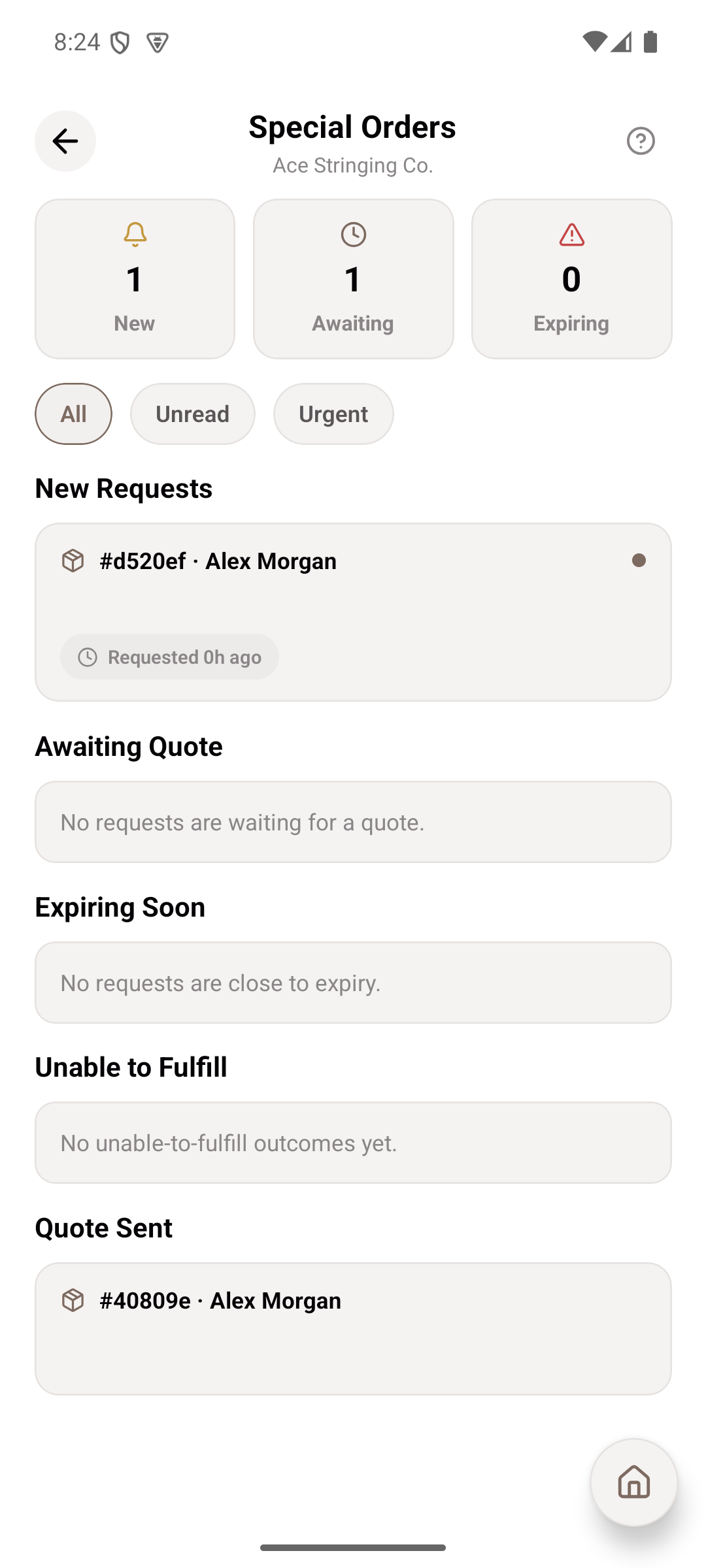 Special Orders — The special orders queue